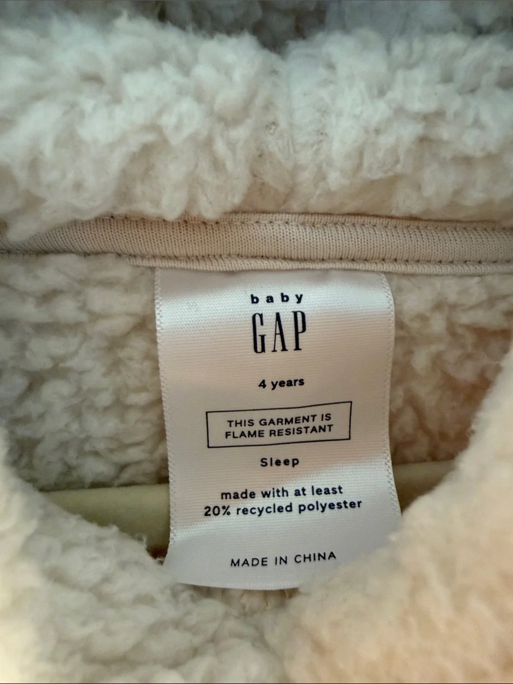 GAP Cream Sherpa Hoodie for Kids
